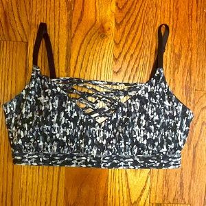 Fabletics Tri-Colored Sports Bra